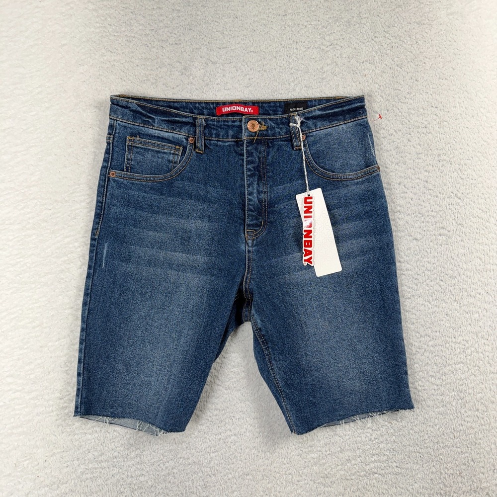 Unionbay Women's Denim Shorts Size 11 30x8 Light Wash Pockets NWT Cut Off